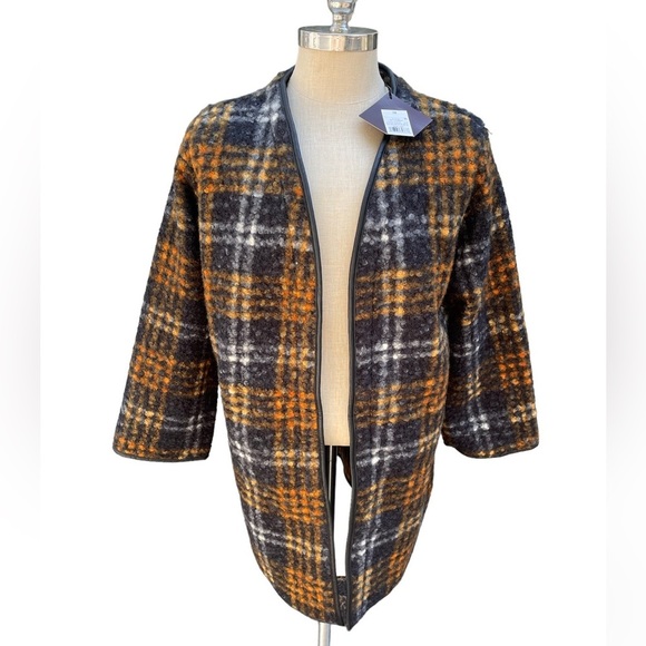 NWT| Ava & Viv‎ Coat | SZ 1X | Plaid | 3/4 length - Picture 2 of 6